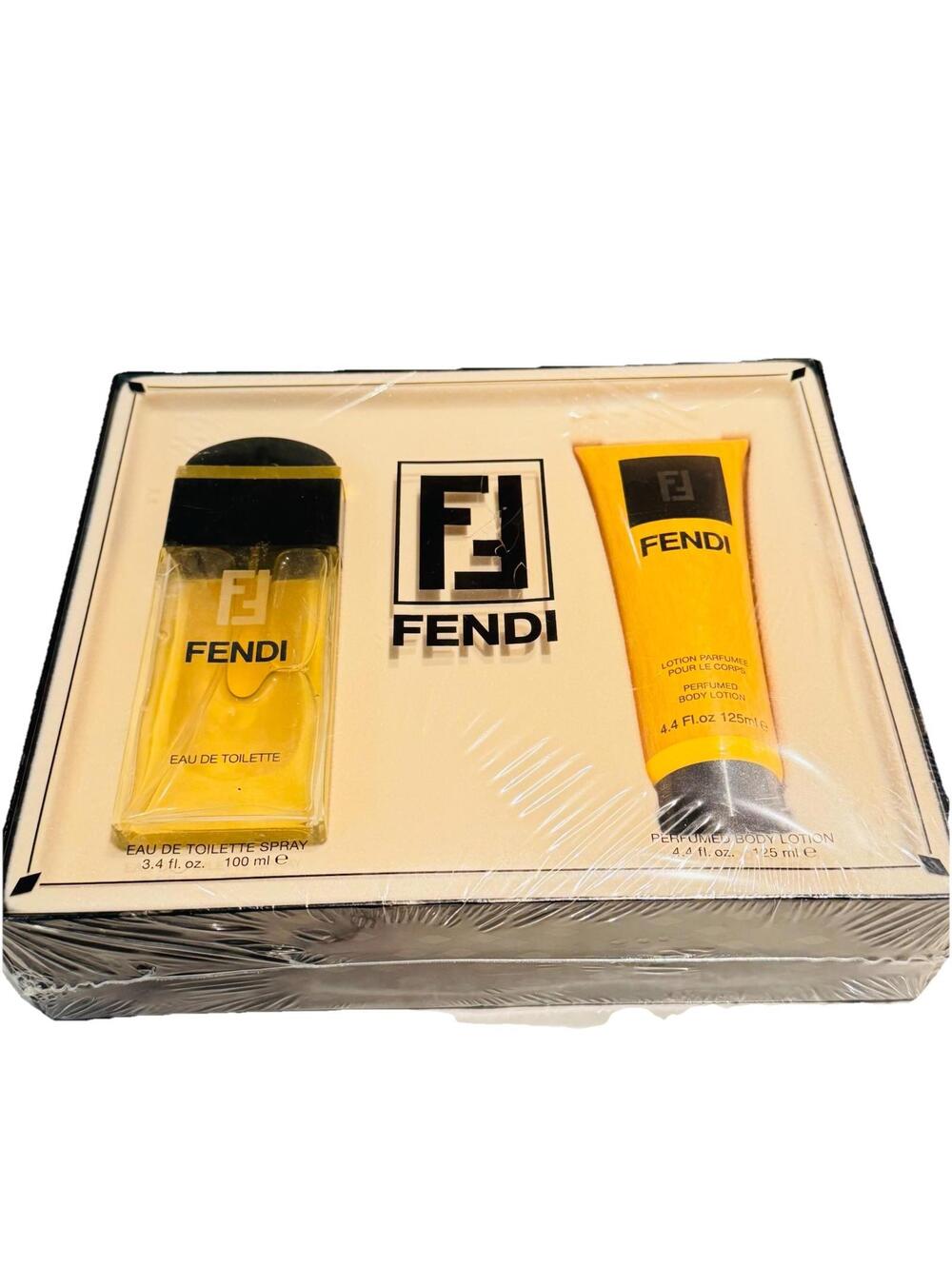 FENDI Eau De Toilette 3.4 Oz Perfume 4.4 Body Lotion‎ SET New vintage Sealed EDT
